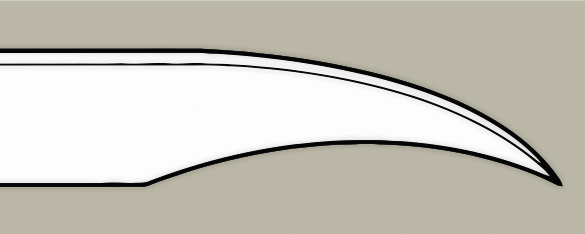Clip point blade design