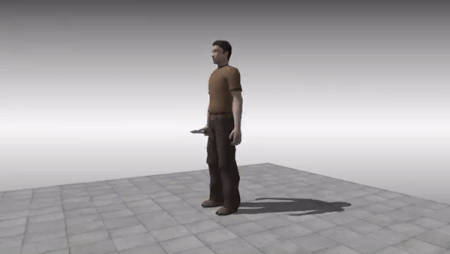 Proper stance for throwing knife