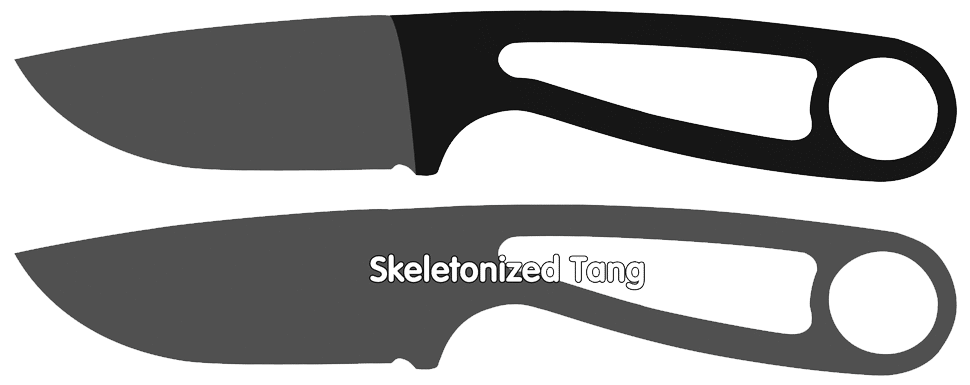 Skeletonized Knife Tang