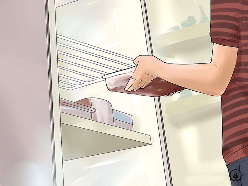storing and cooling the meat in a refrigerator