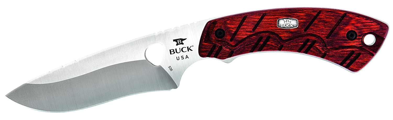 Model #536: dymalyx wood handle fixed blade skinning knife by Buck