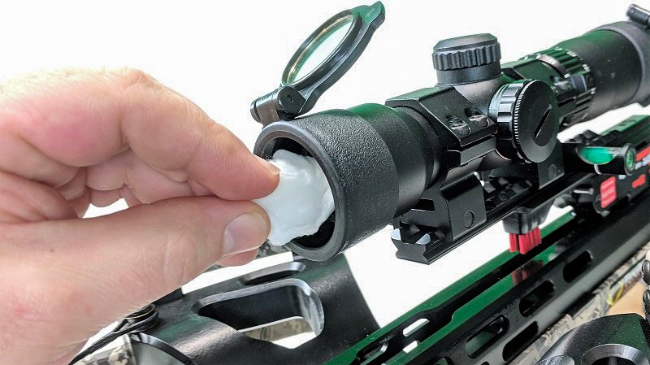 cleaning the crossbow scope