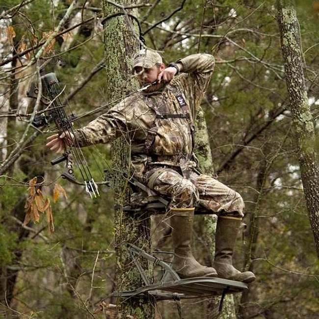 hunting by using a tree stand