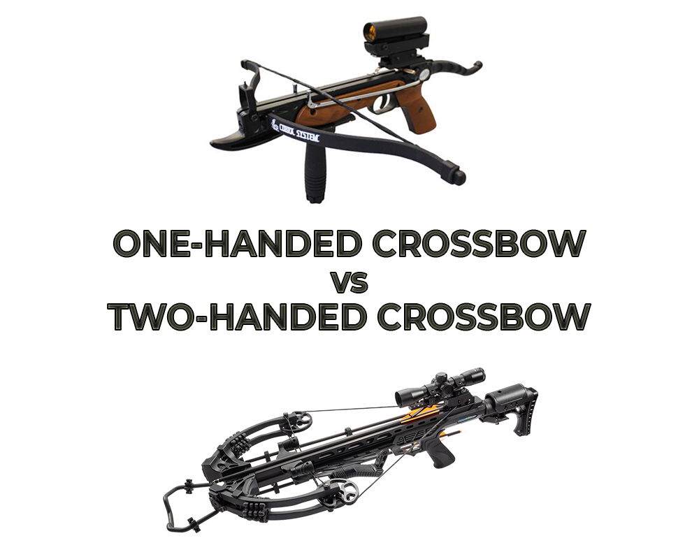 one-handed vs. two-handed types of crossbows