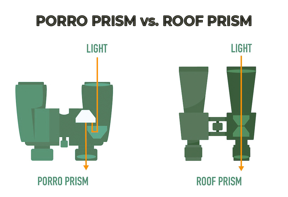 porro prism vs. roof prism binocular types