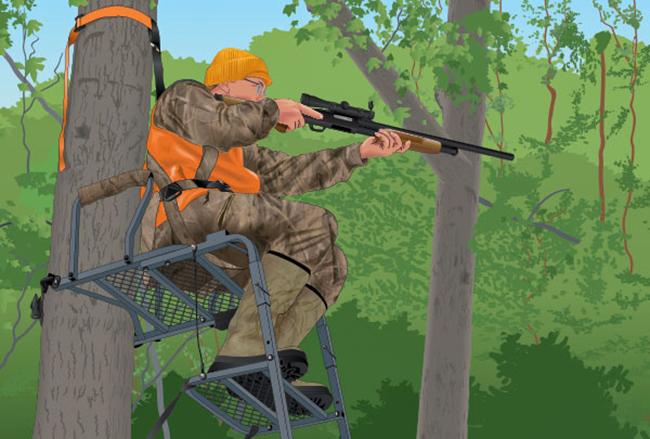 using elevated tree stands for big game hunting